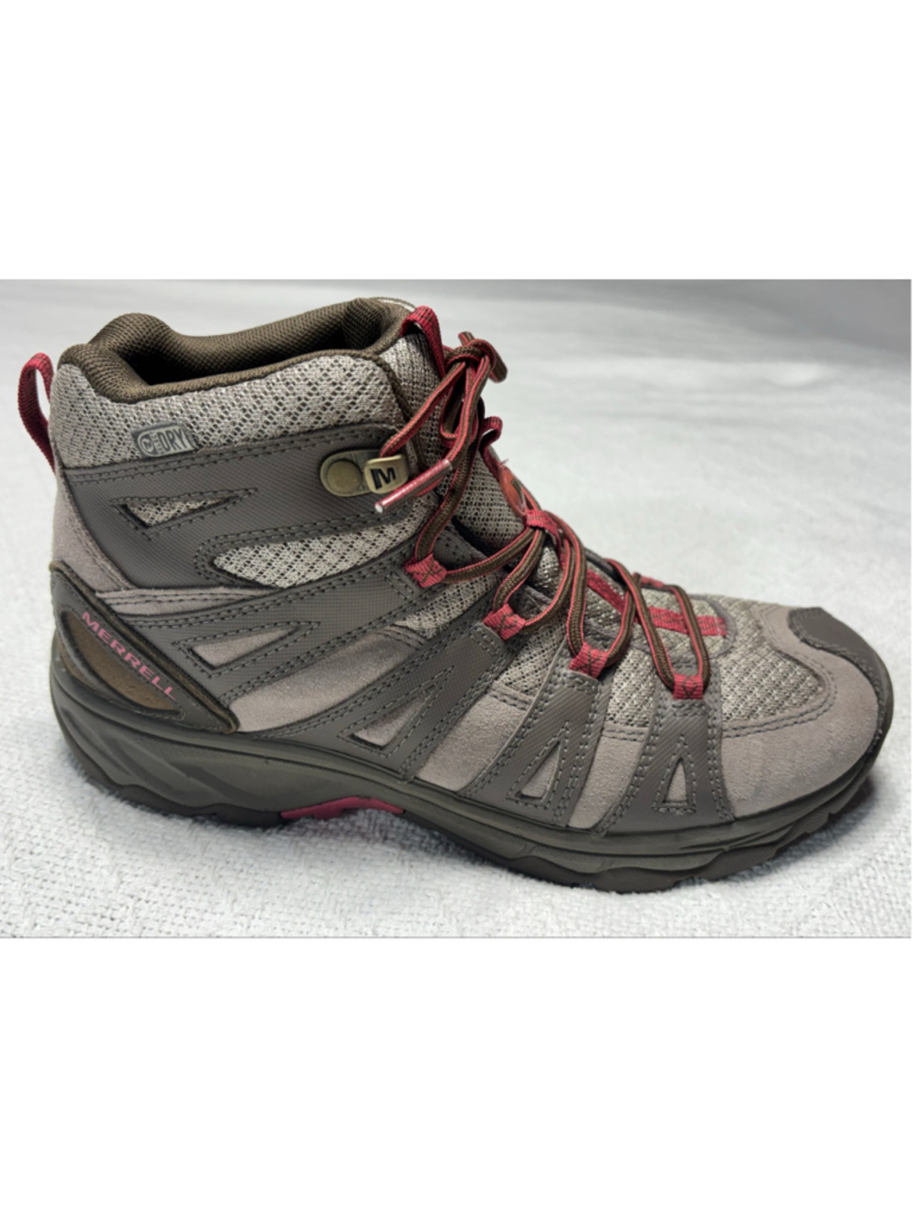 Merrell Avian Light 2 Vent Mid Taupe Pink Hiking Boots Women's Size 6.5 EUC